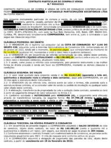 Carta Contemplada com 36 parcelas pagas VENDIDA PARA ADEMICON por R$ 43.000,00